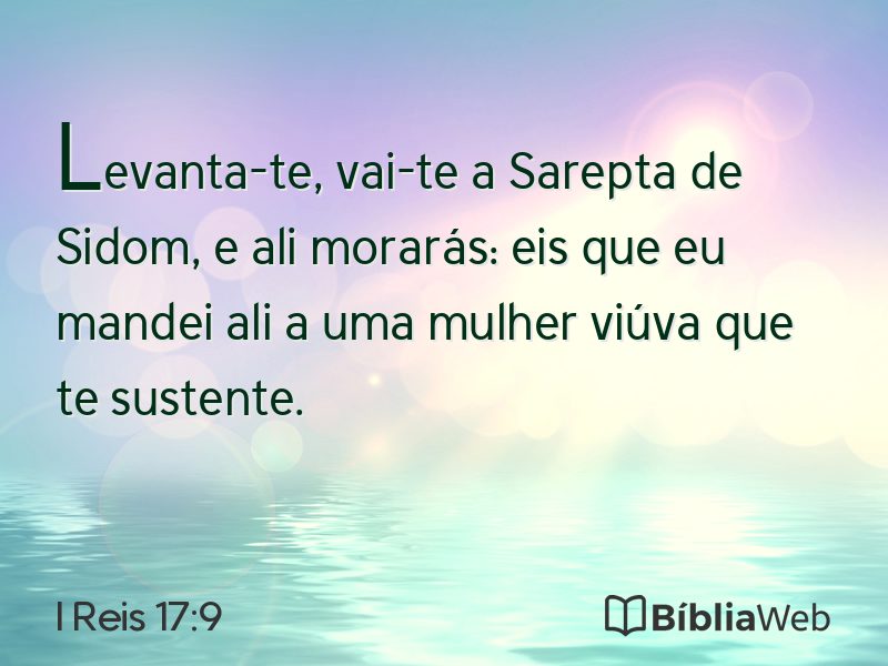 I Reis 17:9 em imagem para compartilhar