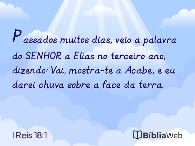 I Reis 18:1 em imagem para compartilhar