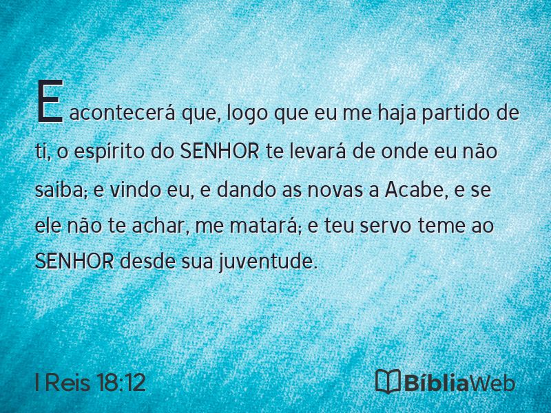I Reis 18:12 em imagem para compartilhar