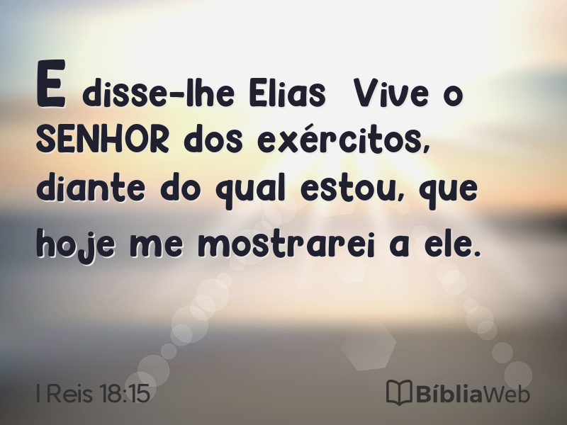 I Reis 18:15 em imagem para compartilhar