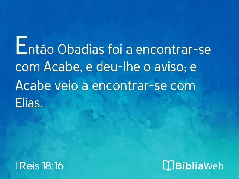 I Reis 18:16 em imagem para compartilhar