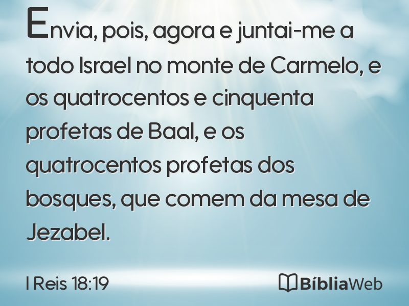 I Reis 18:19 em imagem para compartilhar