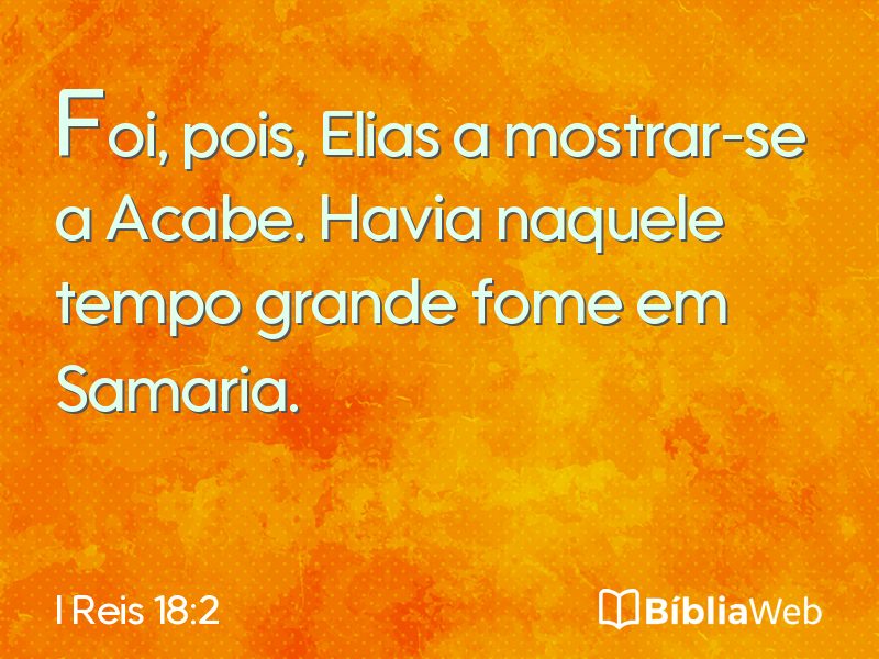 I Reis 18:2 em imagem para compartilhar