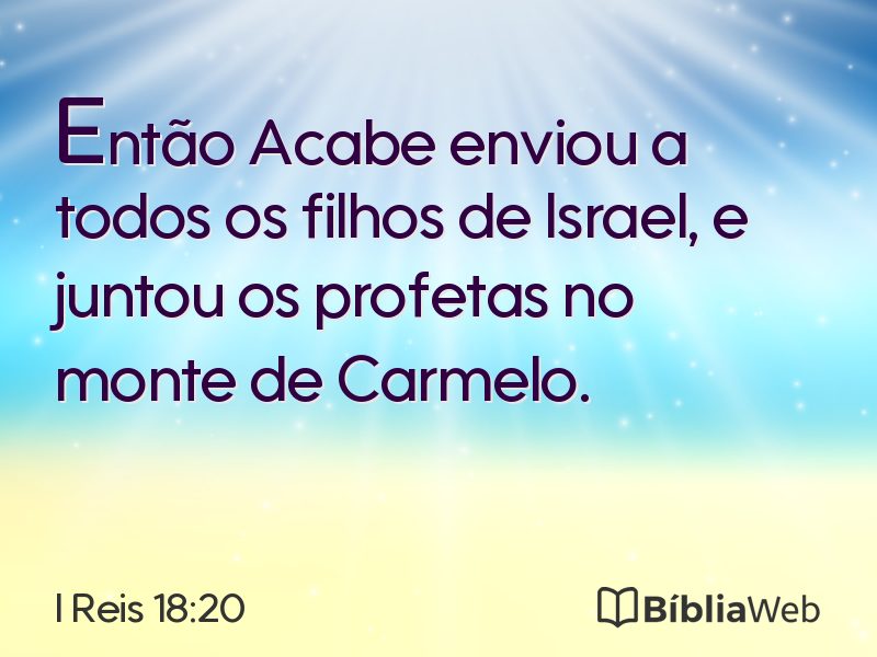 I Reis 18:20 em imagem para compartilhar