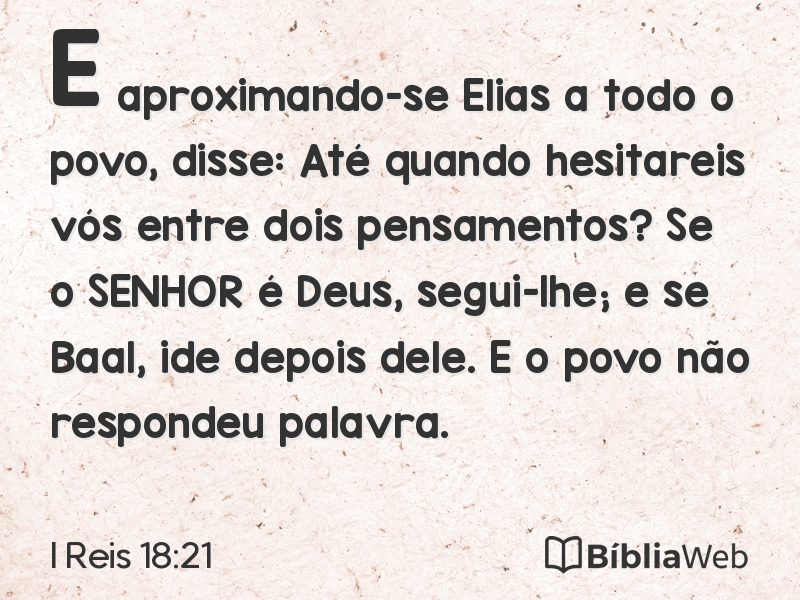 I Reis 18:21 em imagem para compartilhar