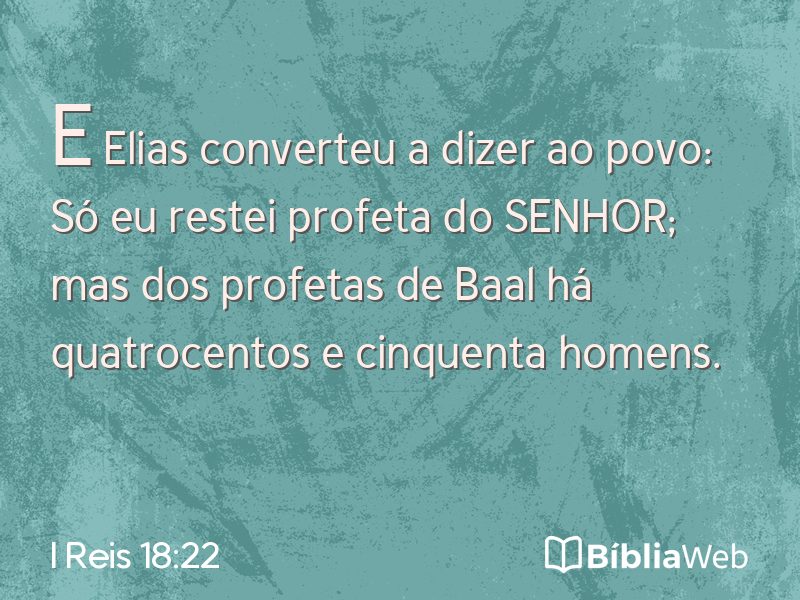 I Reis 18:22 em imagem para compartilhar