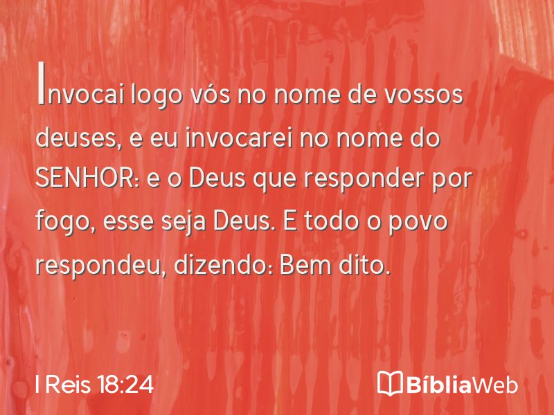 I Reis 18:24 em imagem para compartilhar