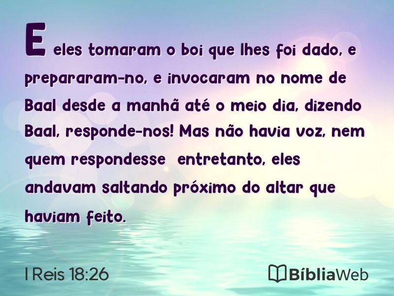 I Reis 18:26 em imagem para compartilhar