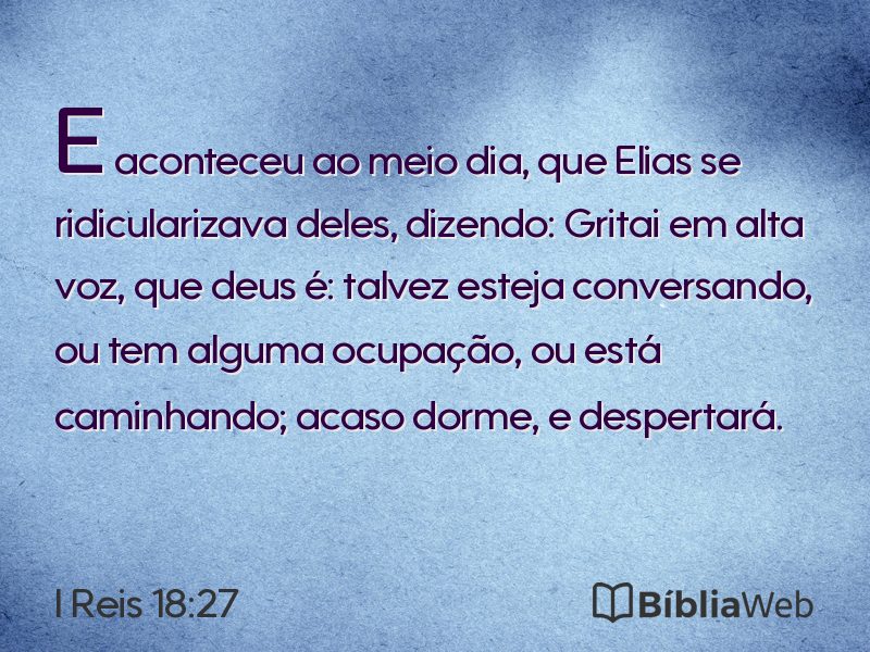 I Reis 18:27 em imagem para compartilhar