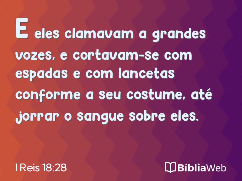 I Reis 18:28 em imagem para compartilhar