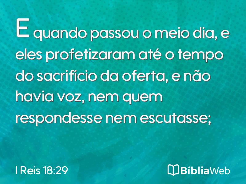 I Reis 18:29 em imagem para compartilhar
