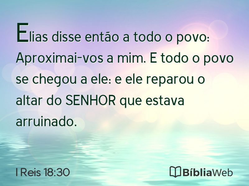 I Reis 18:30 em imagem para compartilhar