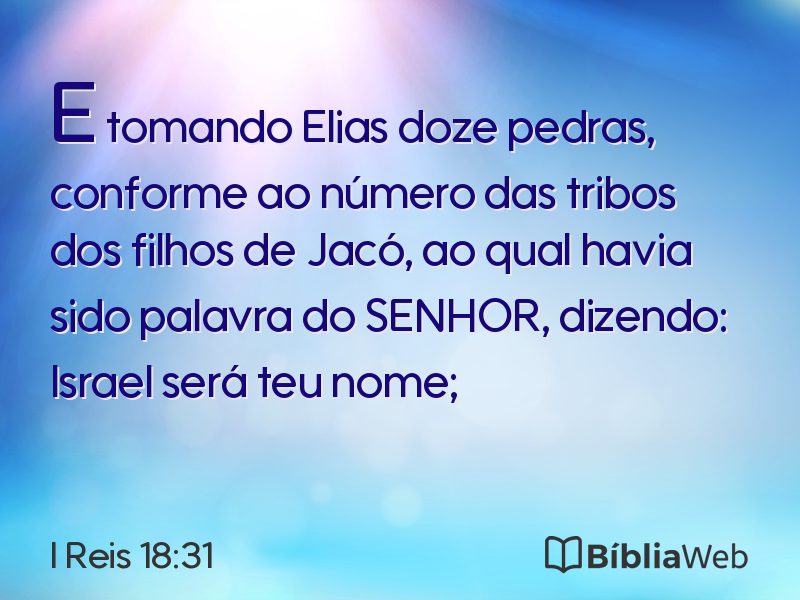 I Reis 18:31 em imagem para compartilhar