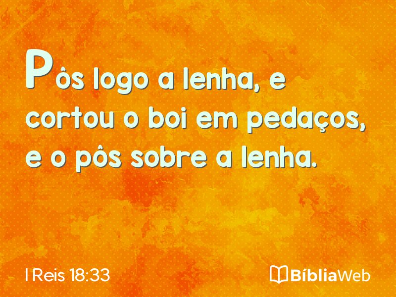 I Reis 18:33 em imagem para compartilhar