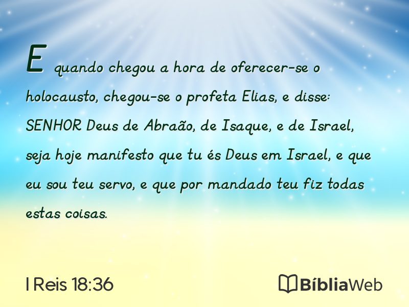 I Reis 18:36 em imagem para compartilhar