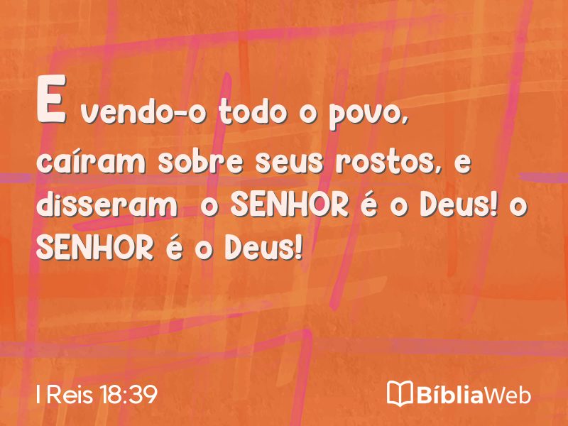 I Reis 18:39 em imagem para compartilhar