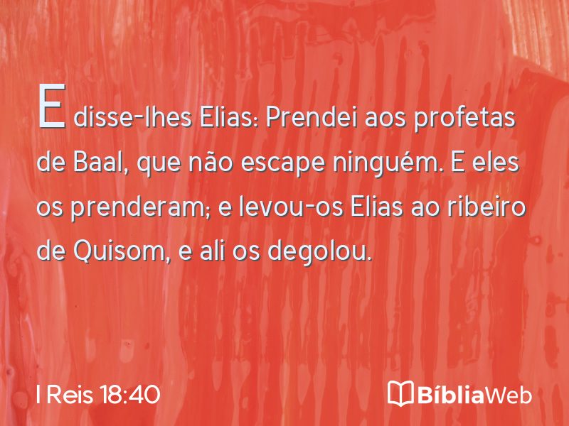 I Reis 18:40 em imagem para compartilhar