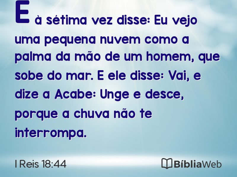 I Reis 18:44 em imagem para compartilhar