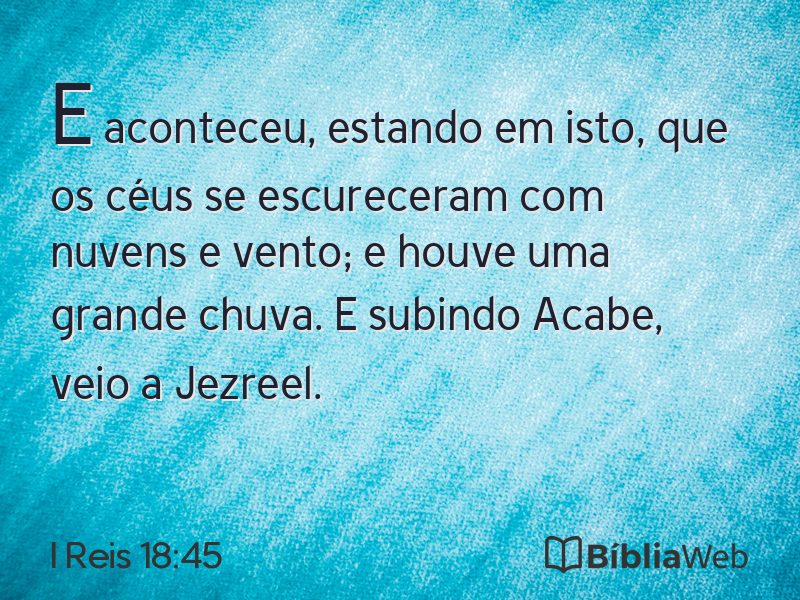 I Reis 18:45 em imagem para compartilhar