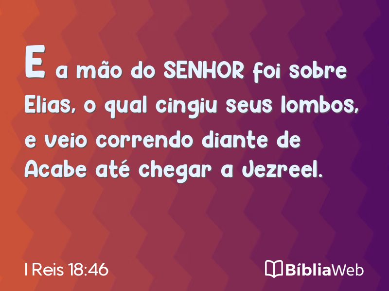I Reis 18:46 em imagem para compartilhar
