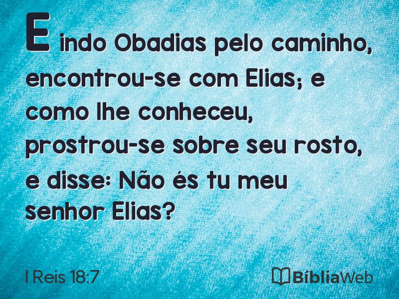 I Reis 18:7 em imagem para compartilhar