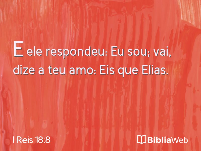 I Reis 18:8 em imagem para compartilhar