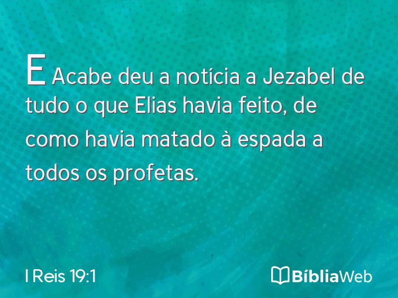 I Reis 19:1 em imagem para compartilhar