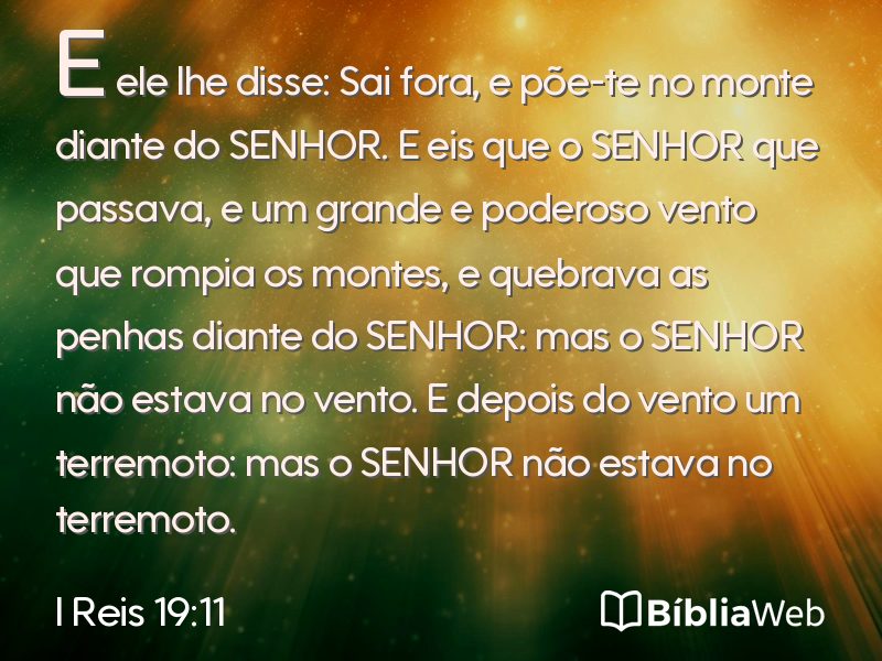 I Reis 19:11 em imagem para compartilhar