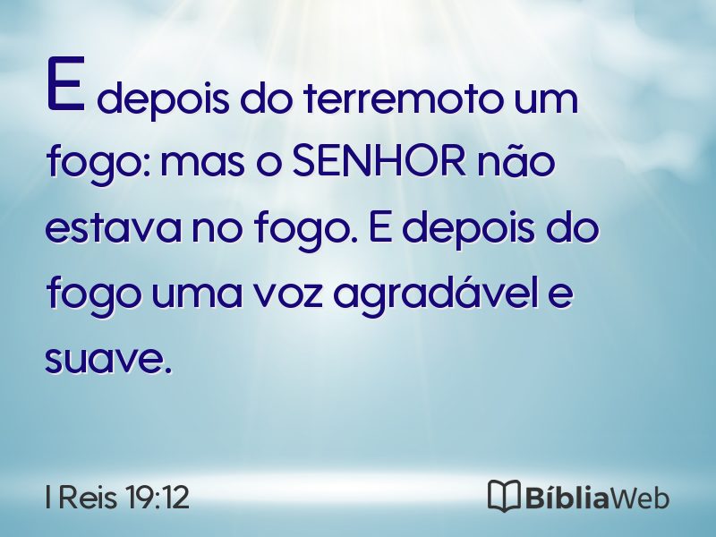 I Reis 19:12 em imagem para compartilhar