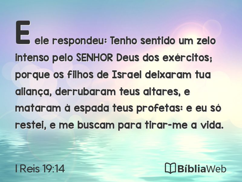 I Reis 19:14 em imagem para compartilhar
