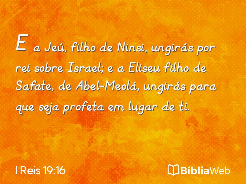 I Reis 19:16 em imagem para compartilhar