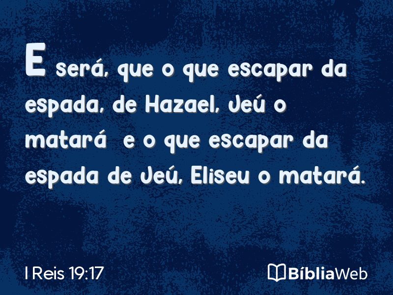 I Reis 19:17 em imagem para compartilhar
