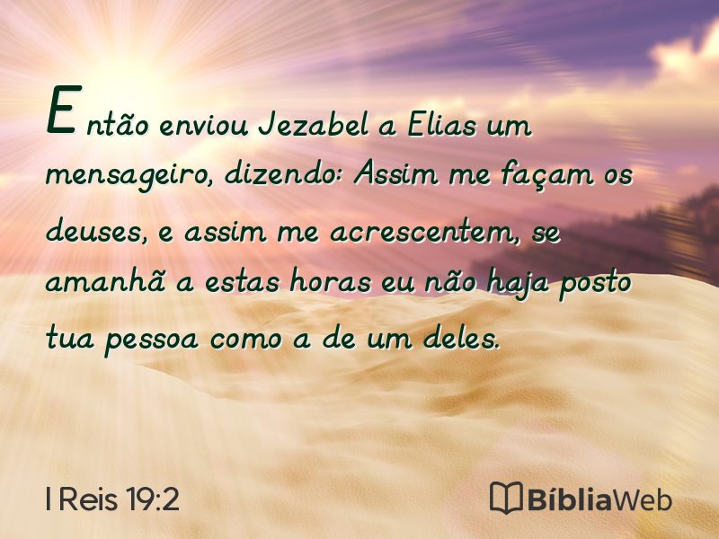 I Reis 19:2 em imagem para compartilhar