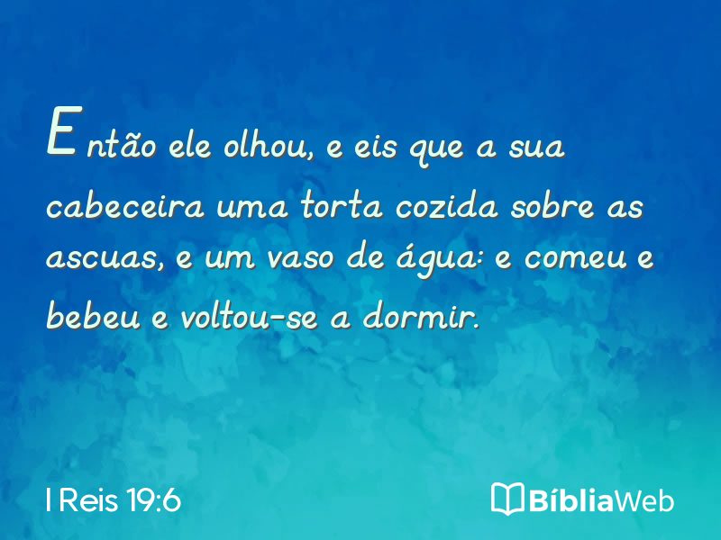 I Reis 19:6 em imagem para compartilhar
