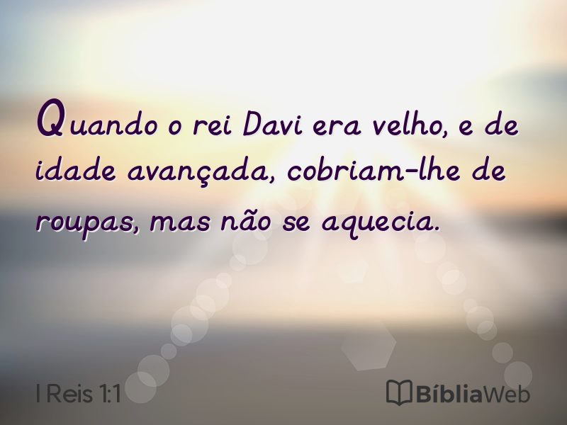 I Reis 1:1 em imagem para compartilhar