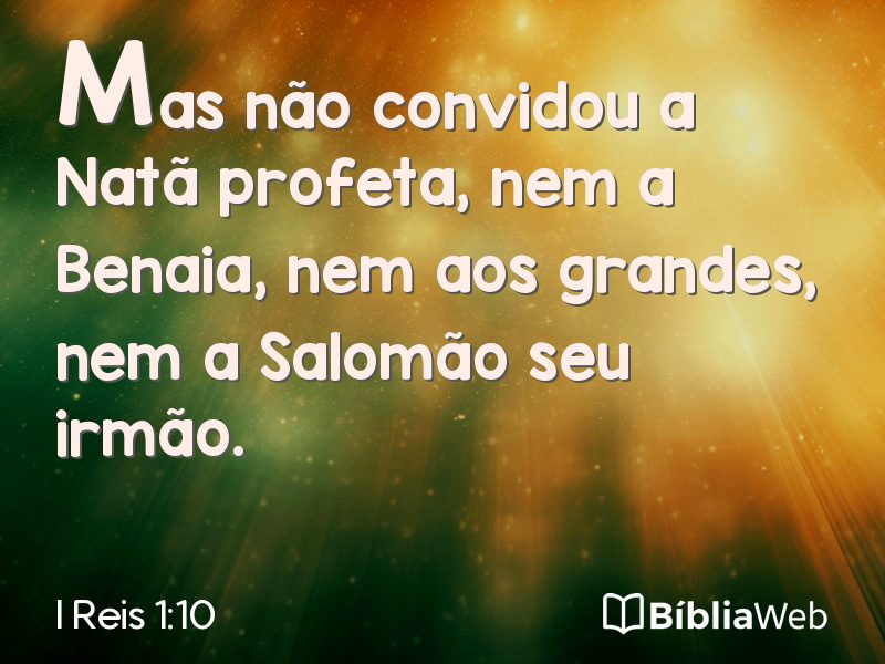 I Reis 1:10 em imagem para compartilhar