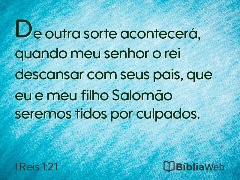 I Reis 1:21 em imagem para compartilhar