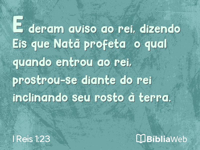 I Reis 1:23 em imagem para compartilhar