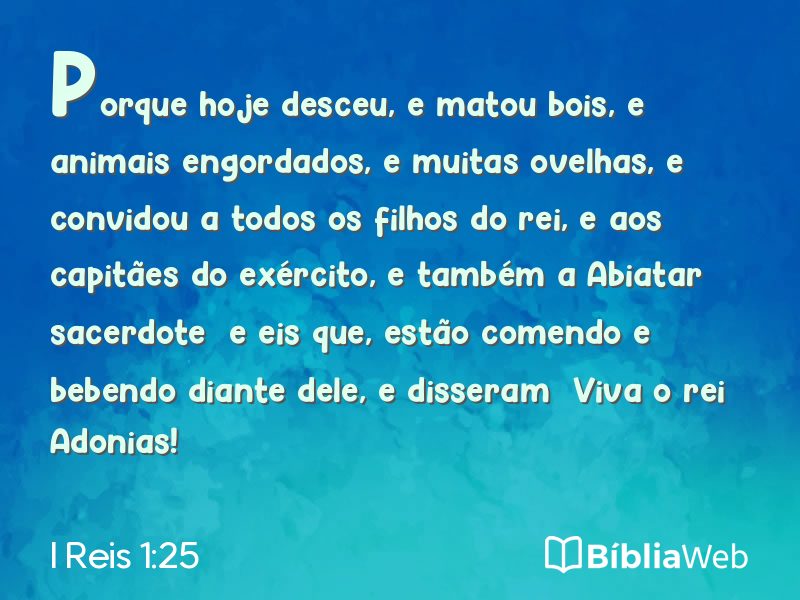 I Reis 1:25 em imagem para compartilhar