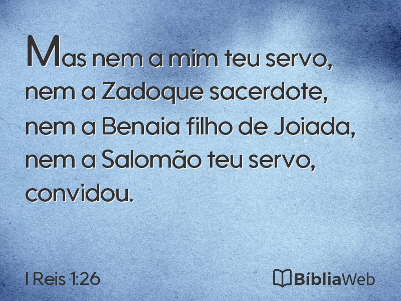 I Reis 1:26 em imagem para compartilhar