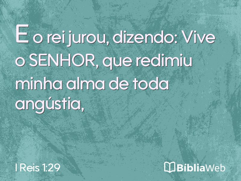 I Reis 1:29 em imagem para compartilhar