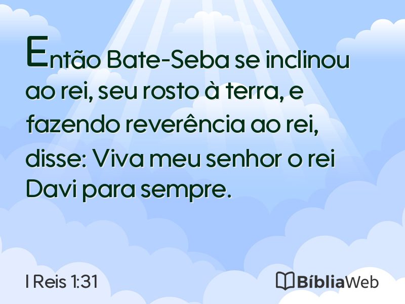 I Reis 1:31 em imagem para compartilhar