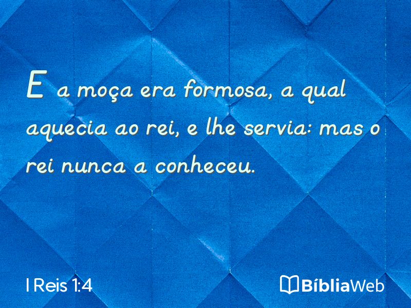 I Reis 1:4 em imagem para compartilhar