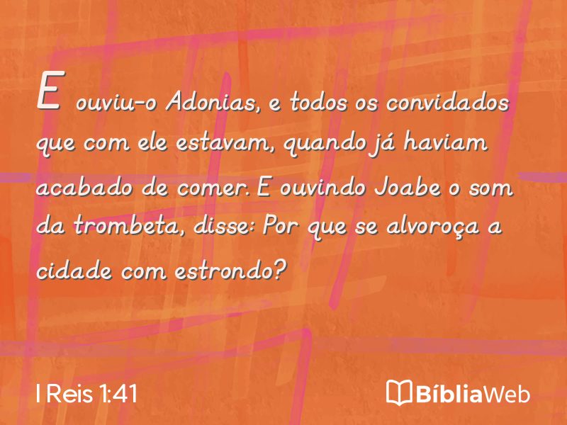 I Reis 1:41 em imagem para compartilhar
