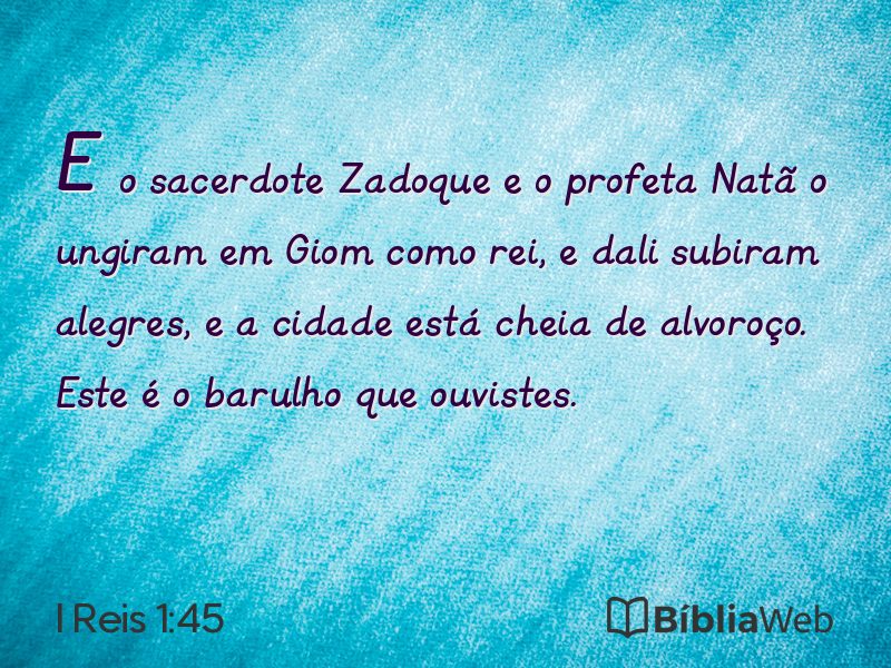 I Reis 1:45 em imagem para compartilhar
