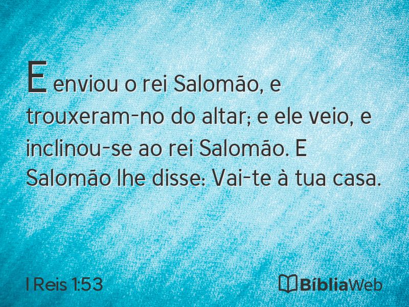 I Reis 1:53 em imagem para compartilhar
