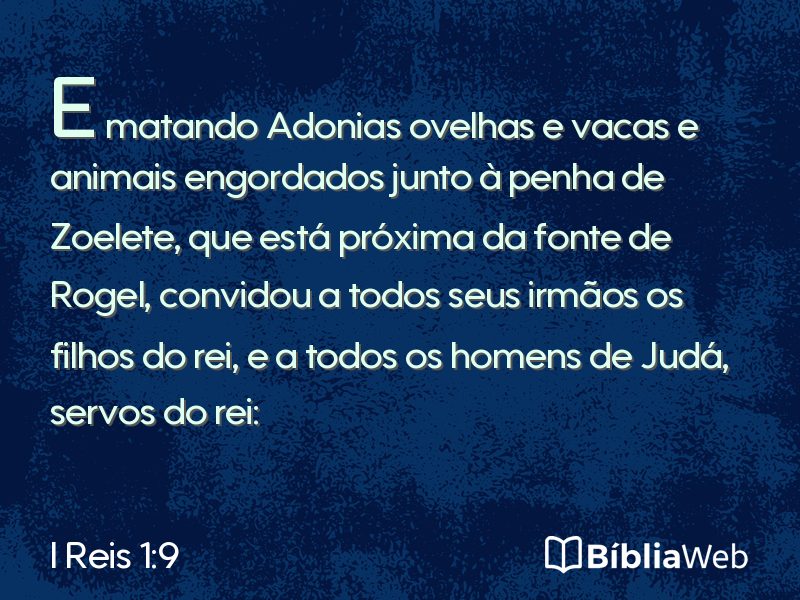 I Reis 1:9 em imagem para compartilhar