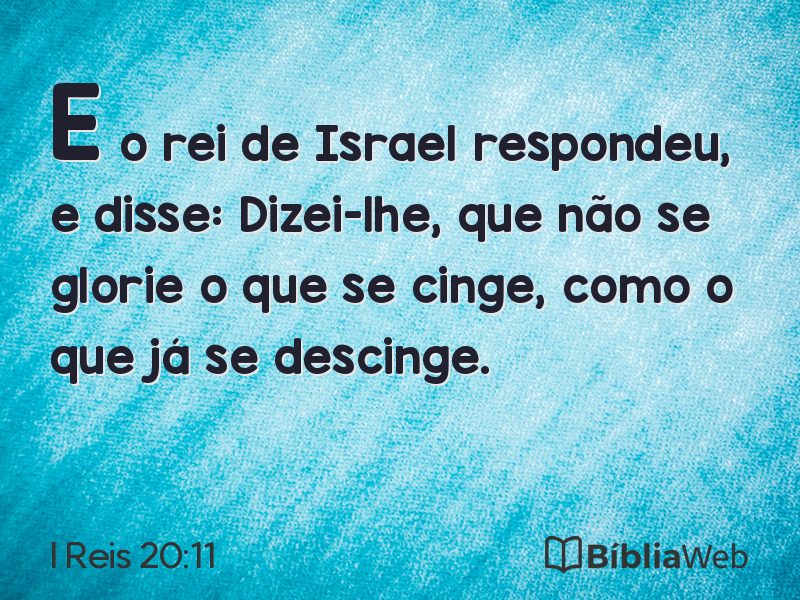 I Reis 20:11 em imagem para compartilhar