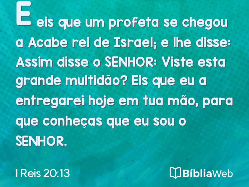 I Reis 20:13 em imagem para compartilhar