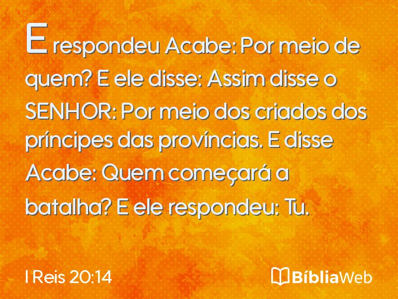 I Reis 20:14 em imagem para compartilhar